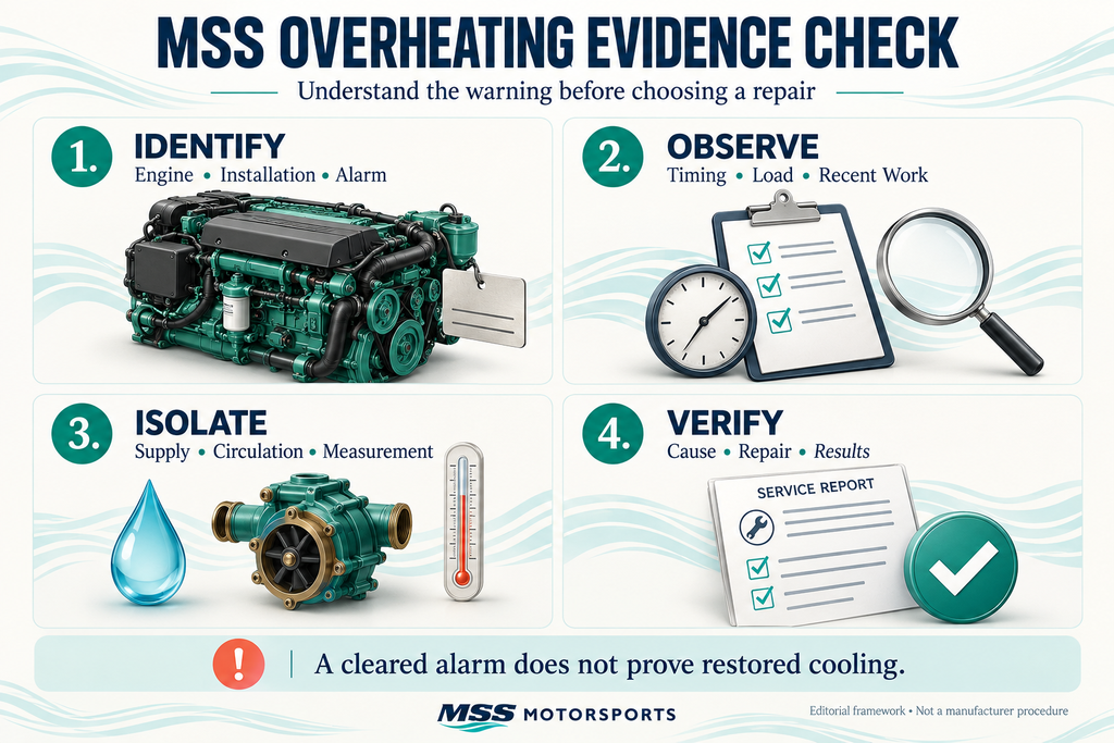 MSS overheating evidence check showing Identify